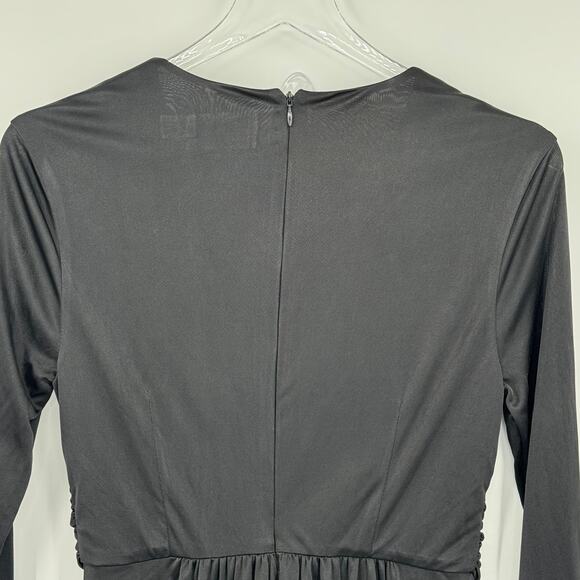 Altuzarra maxi dress women's small wrap floral orchid slit black white retro NEW - Picture 6 of 9